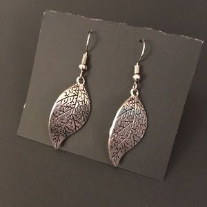 3/$10 silver leaf earrings